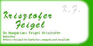 krisztofer feigel business card